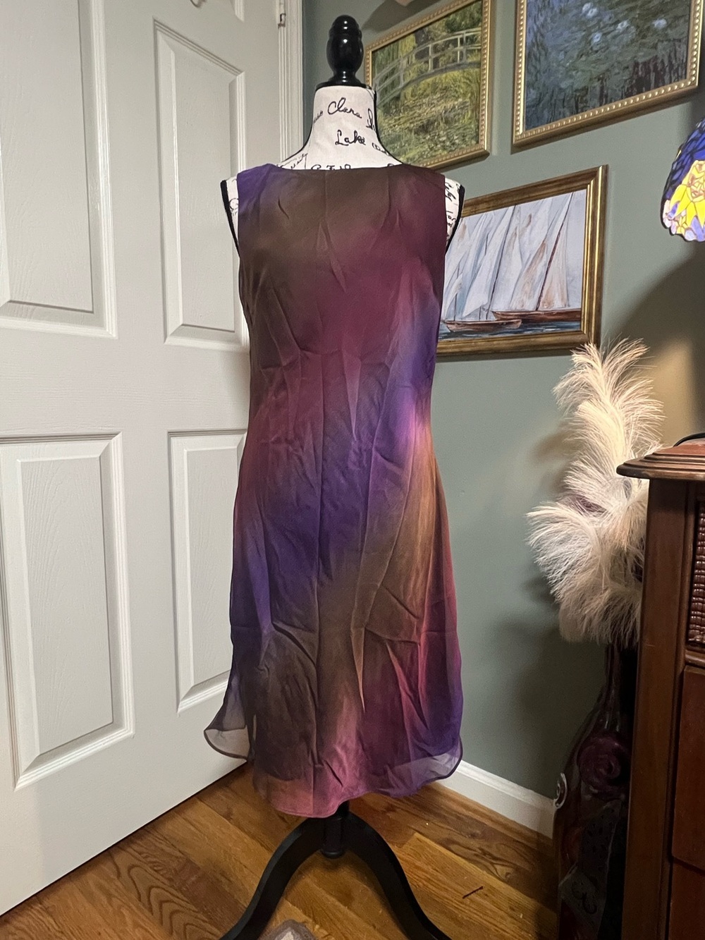 ABS Allen Schwartz Purple Iridescent Dress Color
